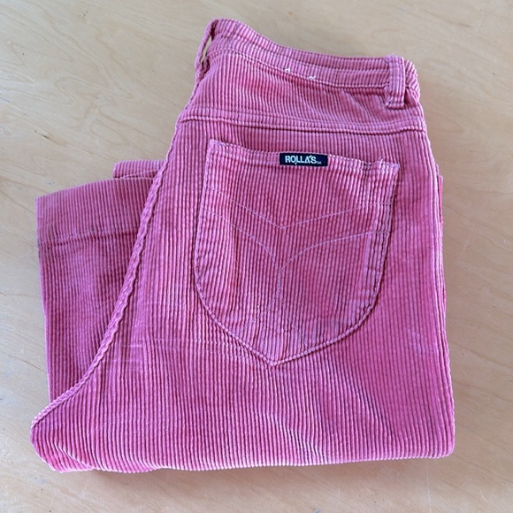 Rolla’s x Sofia Richie Eastcoast Cord Flare Pants Rose Cord Pink Size 30 - Picture 3 of 3